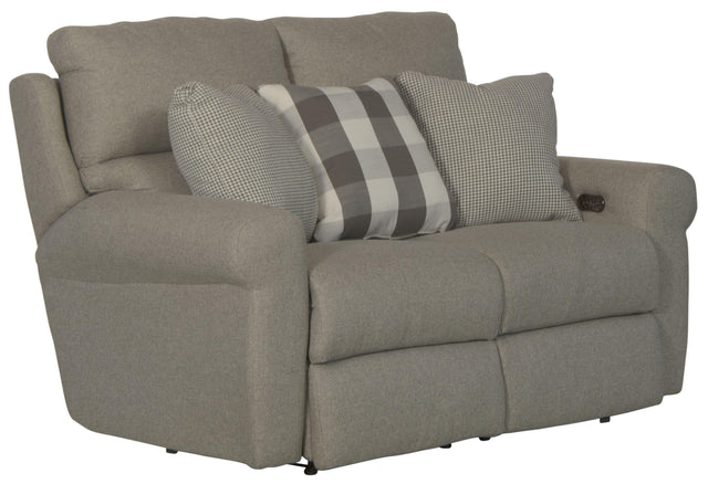 Catnapper Westport - Power Lay Flat Reclining Loveseat - Metal