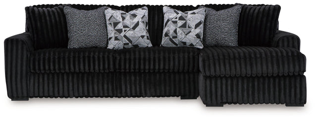 Ashley Midnight-madness - Onyx - 2-Piece Sectional Sofa With Raf Corner Chaise