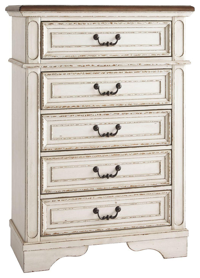 Ashley Realyn Chest - Chipped White