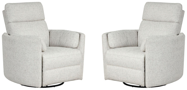 Parker House Radius - Power Swivel Glider Recliner (Set of 2) - Natural Beauty Quartz