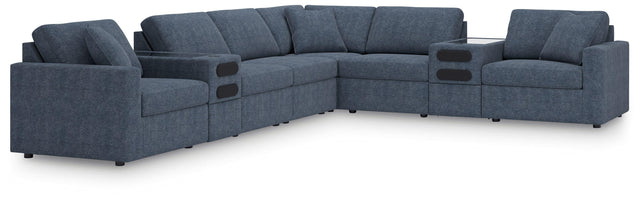 Ashley Modmax - Ink - 8-Piece Sectional With 2 Audio System Consoles