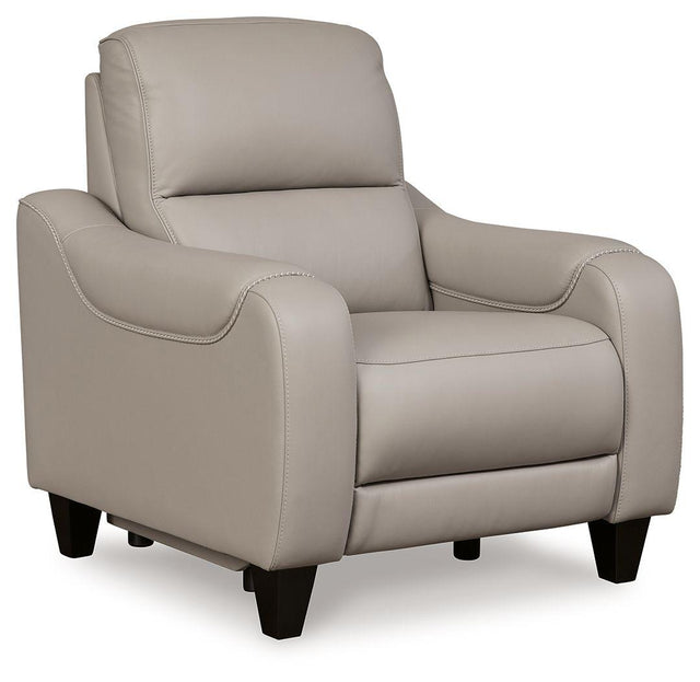 Ashley Mercomatic PWR Recliner/ADJ Headrest - Gray