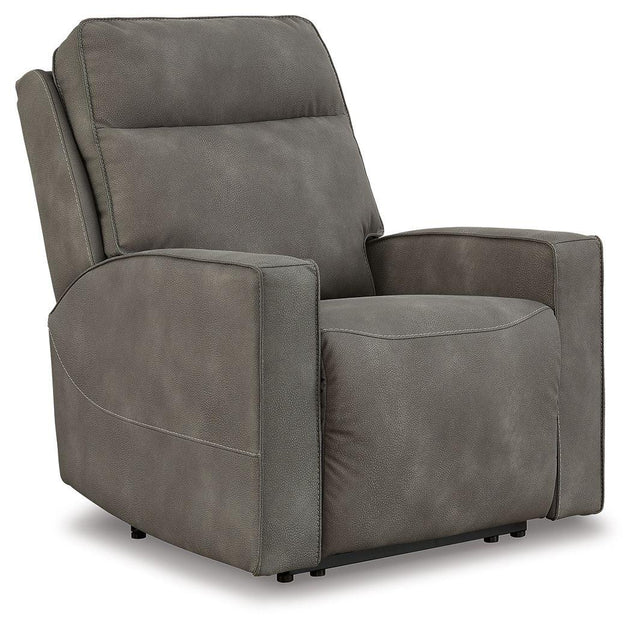 Ashley Next-Gen Durapella PWR Recliner/ADJ Headrest - Slate