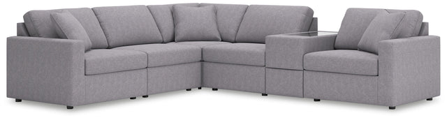 Ashley Modmax - Granite - 6-Piece Sectional With Storage Console