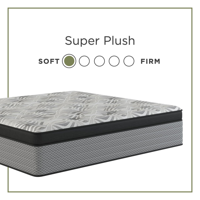 Tempur Sealy Sherwood - Sanctuary Super Pillow Top Pocketed Spring Mattress - Twin