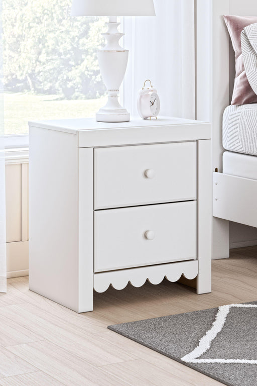 Ashley Mollviney Two Drawer Night Stand - White
