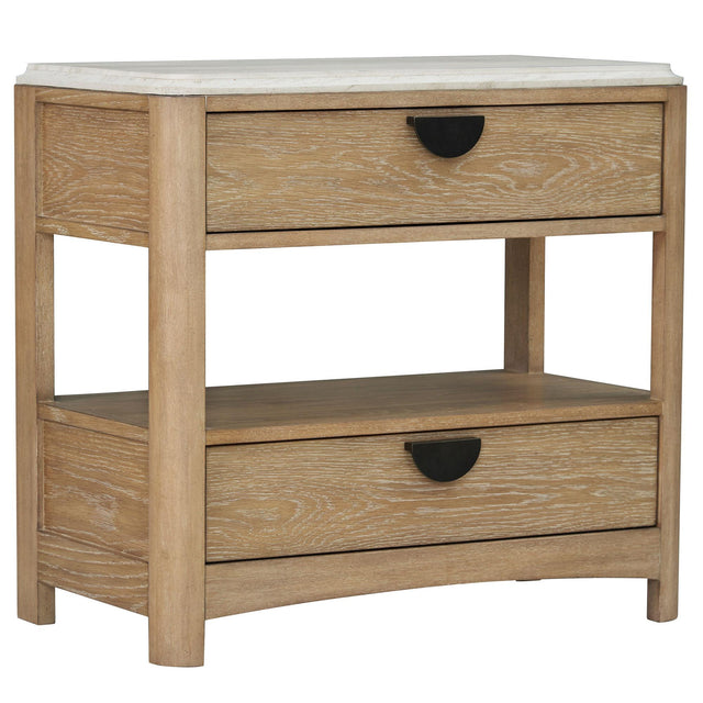 Parker House Escape - Bedroom 2 Drawer Nightstand - Glazed Natural Oak