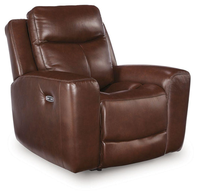 Ashley Next Move PWR Recliner/ADJ Headrest - Mahogany