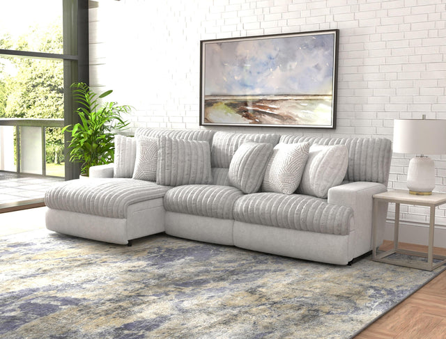 Catnapper Abraxas - 3 Piece Power Reclining Sectional With 1 Lay-Back Chaise And 1 Recliner (LSF Chaise) - Moonstruck