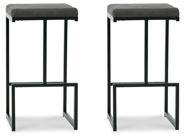 Ashley Strumford Tall UPH Barstool (2/CN) - Gray/Black