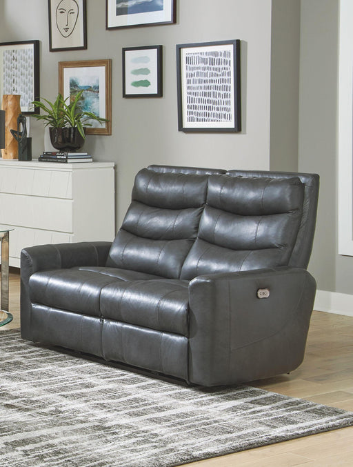 Catnapper Bosa - Power Reclining Loveseat - Charcoal - Leather