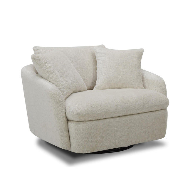 Parker House Boomer - Large Swivel Chair with 2 Pillows - Utopia Sand