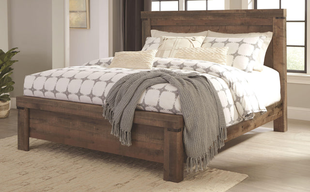 Ashley Trinell - Brown - King Panel Bed - Chunky Style