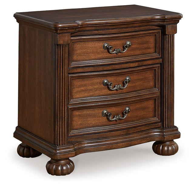 Ashley Lavinton Three Drawer Night Stand - Brown