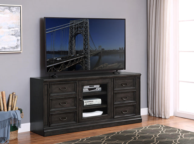 Parker House Washington Heights - TV Console - Washed Charcoal