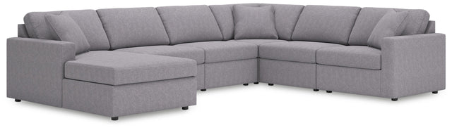 Ashley Modmax - Granite - 6-Piece Sectional With Laf Corner Chaise