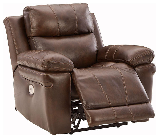 Ashley Edmar PWR Recliner/ADJ Headrest - Chocolate