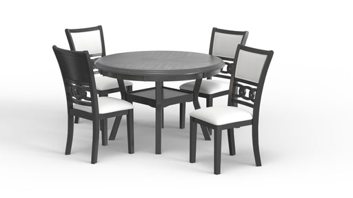 New Classic Furniture Gia - 5 Piece Round Dining Set - Gray