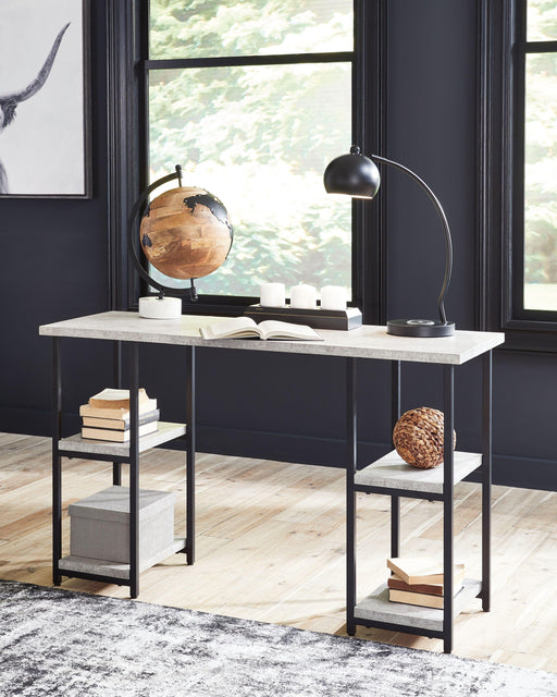 Ashley Lazabon Home Office Desk - Gray/Black