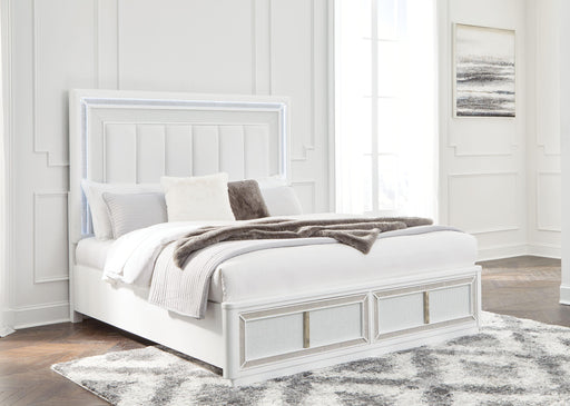 Ashley Chalanna - White - King Upholstered Storage Bed