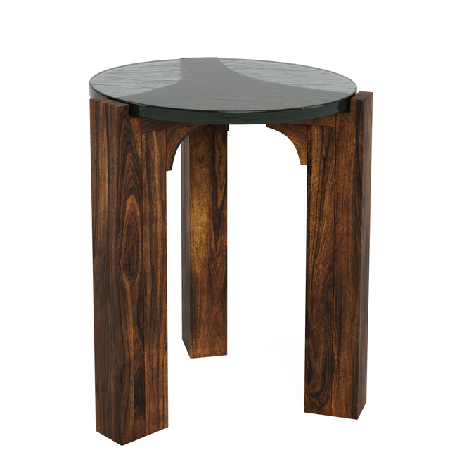 Riverside Furniture Amner - Round Side Table - Dark Brown