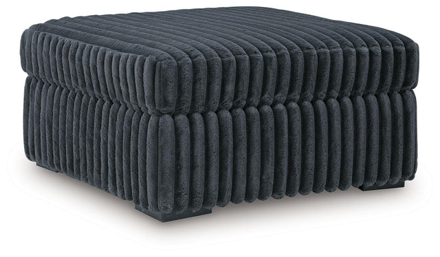 Ashley Midnight-Madness Oversized Accent Ottoman - Gunmetal
