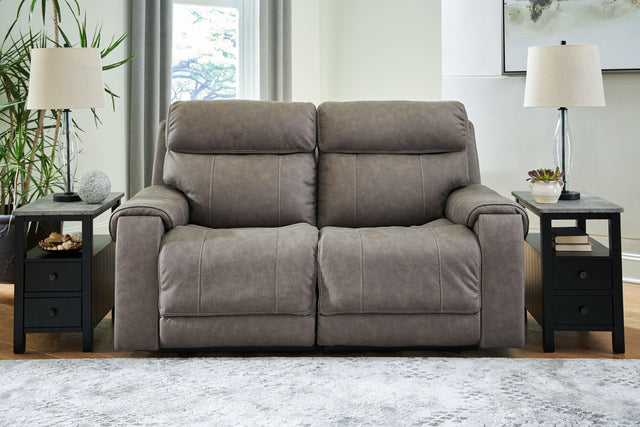 Ashley Starbot - Fossil - Power Reclining Loveseat 2 Pc Sectional