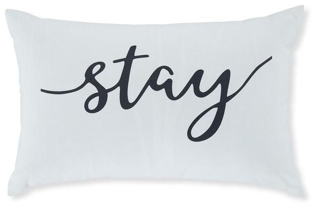 Ashley Tannerton Pillow (4/CS) - White/Black