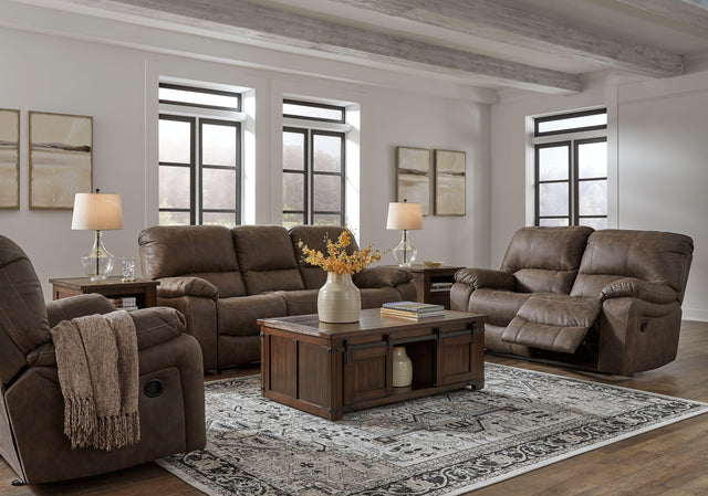 Ashley Kilmartin - Chocolate - 3 Pc. - Reclining Sofa, Reclining Loveseat, Rocker Recliner