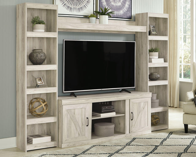 Ashley Bellaby - Whitewash - 4-Piece Entertainment Center