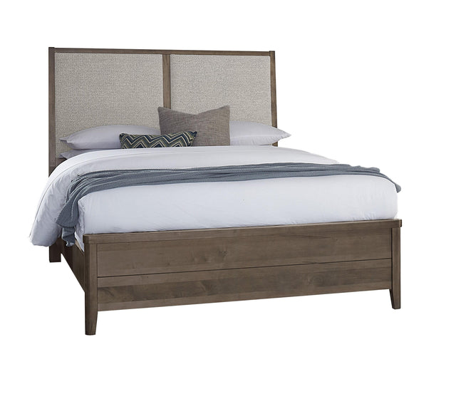 Vaughan-Bassett Woodbridge - California King Upholstered Bed with Grey Fabric - Dark Cashmere