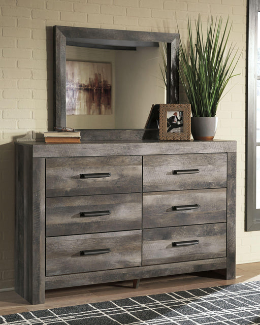 Ashley Wynnlow - Gray - 7 Pc. - Dresser, Mirror, Chest, Queen Upholstered Poster Bed