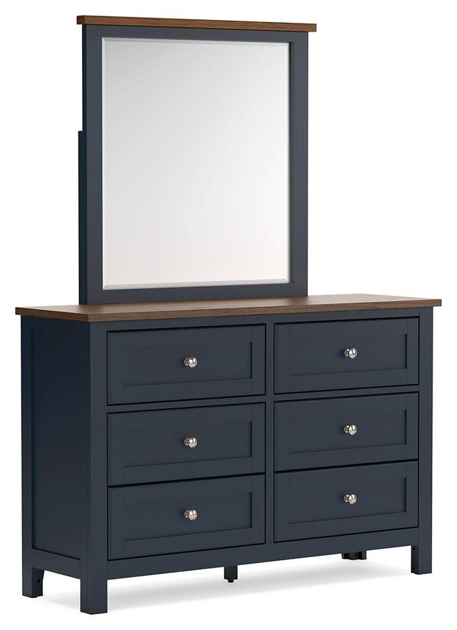 Ashley Landocken - Brown / Blue - Dresser and Mirror