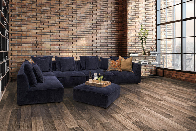 Parker House Recess - 6 Piece Modular Sectional - Reptile Blue