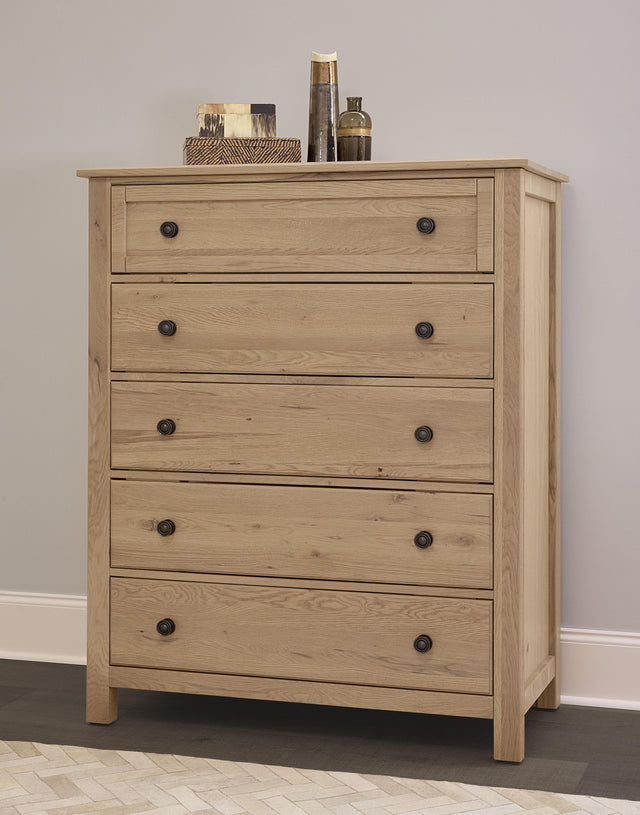 Vaughan-Bassett Custom Express - Chest 5 Drawers - Clear Oak