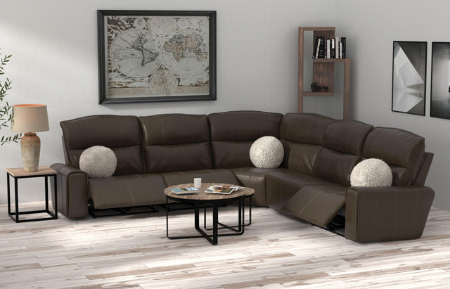 Catnapper Tramonti - 5 Piece Modular Sectional With 3 Reclining Seats - Chocolate