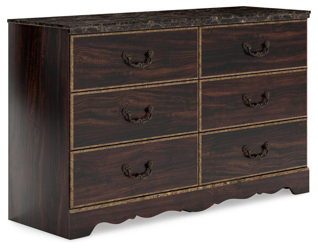 Ashley Glosmount Six Drawer Dresser - Two-tone