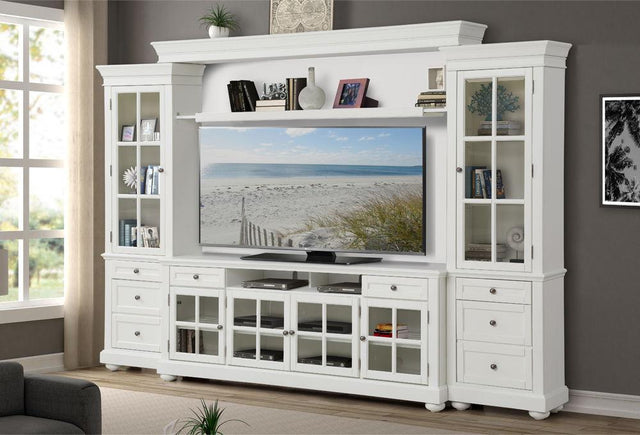 Parker House Cape Cod - Entertainment Wall (4 pieces)- Vintage White