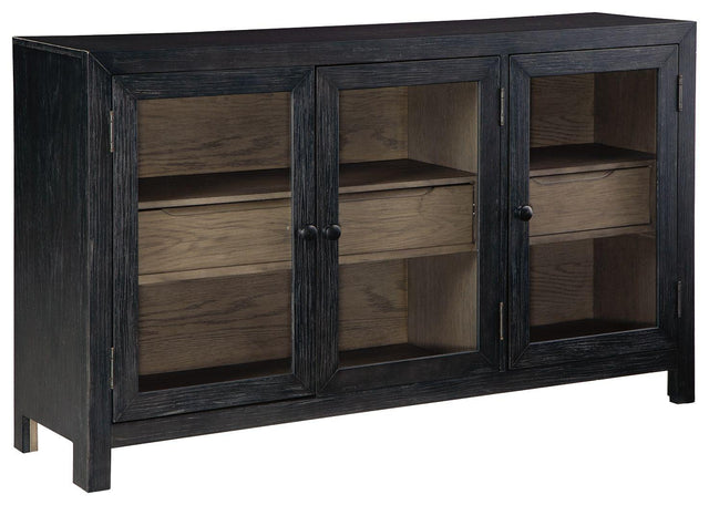 Ashley Lenston Accent Cabinet - Black/Gray