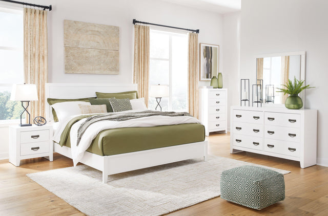 Ashley Binterglen - White - 4 Pc. - Dresser, Mirror, California King Panel Bed