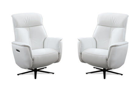 Parker House Tripp - Power Swivel Recliner (Set of 2) - Cortana White