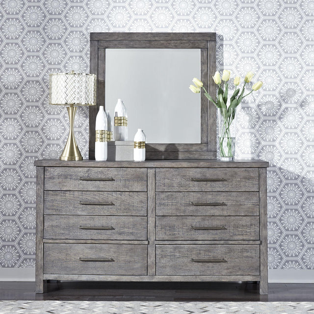 Liberty Furniture Modern Farmhouse - Dresser & Mirror - Gray