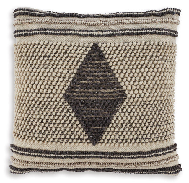 Ashley Ricker Pillow (4/CS) - Gray/Cream