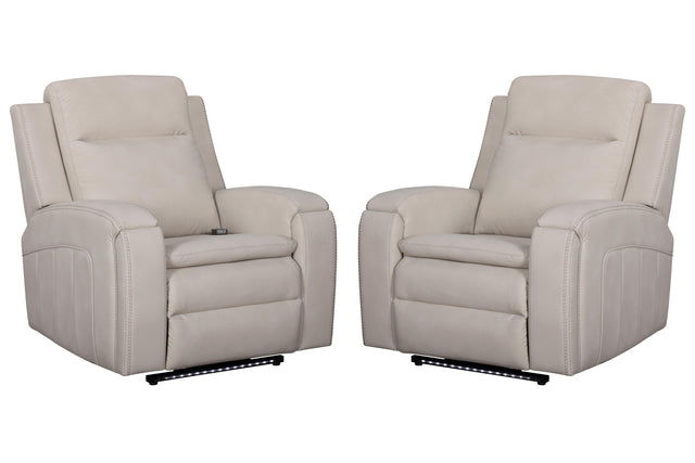 Parker House Armstrong - Power Recliner With Heat, Massage And Auto-Glide (Set of 2) - Buffy Cream