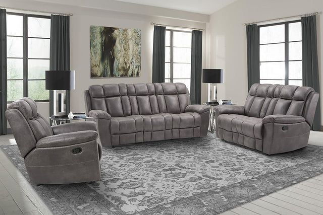 Parker House Goliath - Manual Reclining Sofa Loveseat And Recliner - Arizona Grey