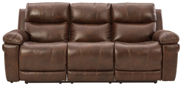 Ashley Edmar PWR REC Sofa with ADJ Headrest - Chocolate