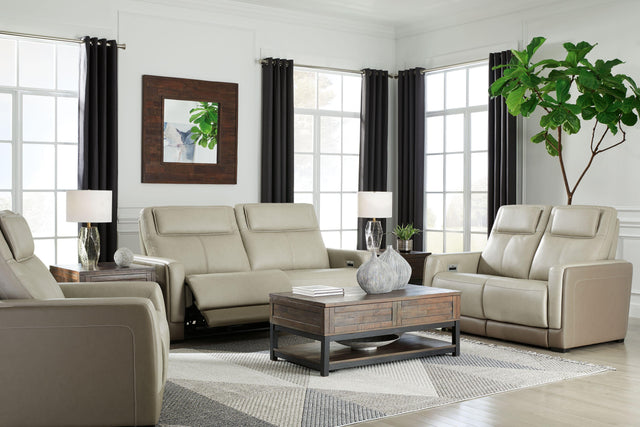 Ashley Battleville - Almond - 3 Pc. - Power Reclining Sofa, Loveseat, Recliner