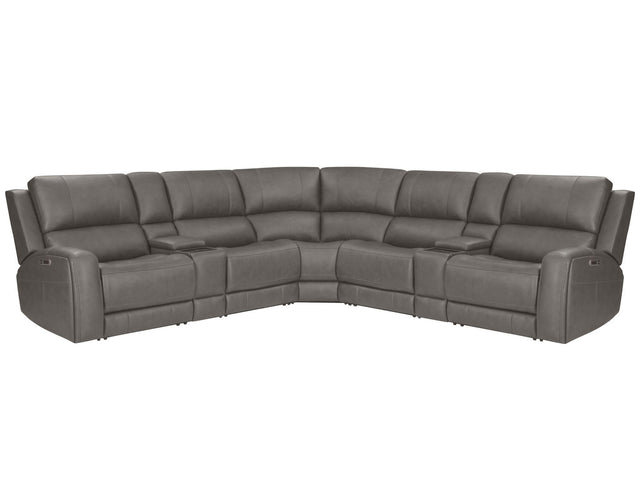 Parker House Belmont - 7 Piece Zero Gravity Power Reclining Sectional With Power Adjustable Headrests - Autumn Fog