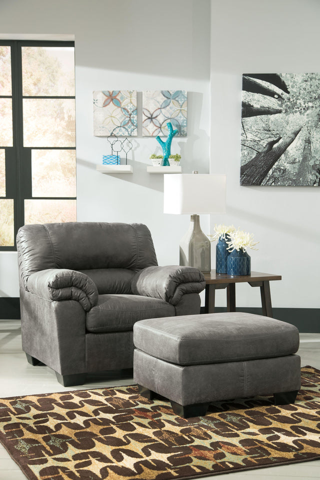 Ashley Bladen - 2 Pc. - Chair, Ottoman - Slate
