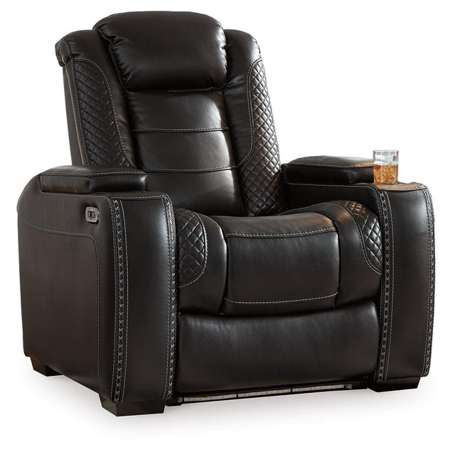 Ashley Party Time PWR Recliner/ADJ Headrest - Midnight